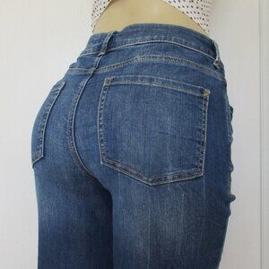 MAURICES Jeans Size 12 Long EVERFLEX High Rise Button Fly Skinny
